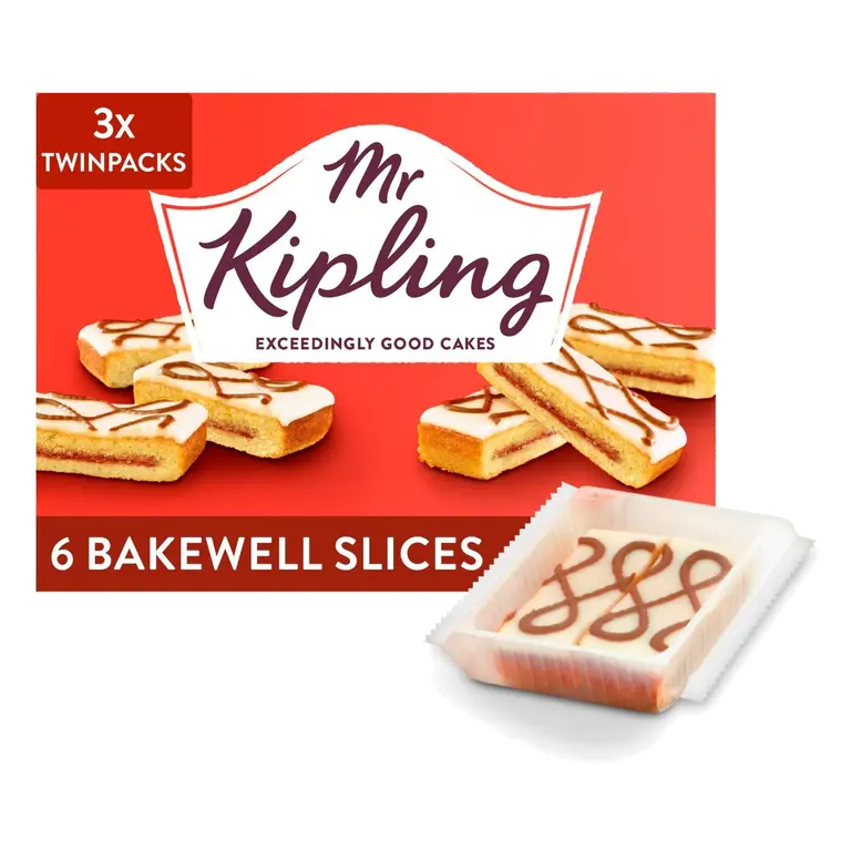 Bakewell Slices Cakes Multipack Snack 3x2pk