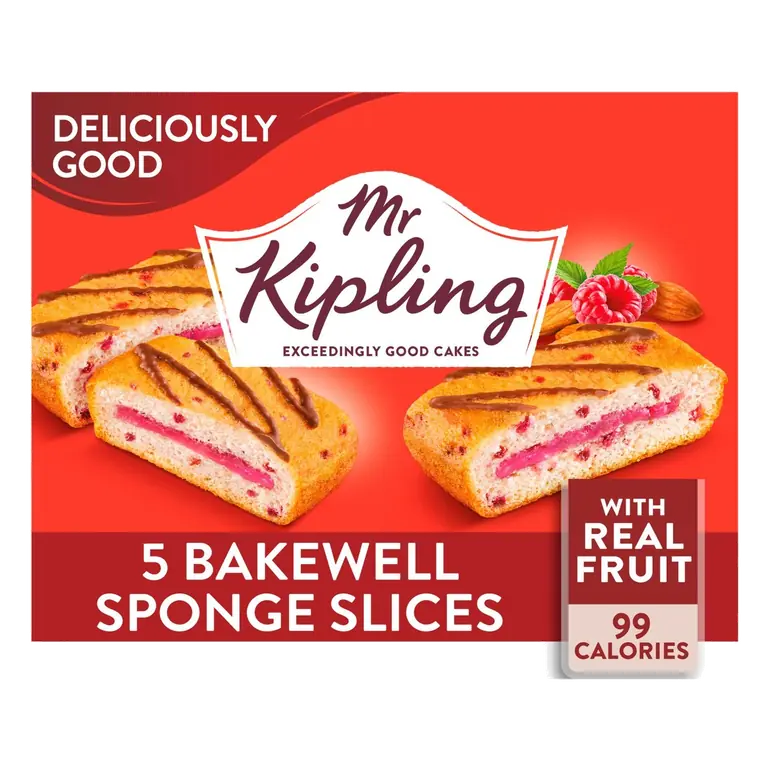 Deliciously Good Bakewell Sponge Cake Slices