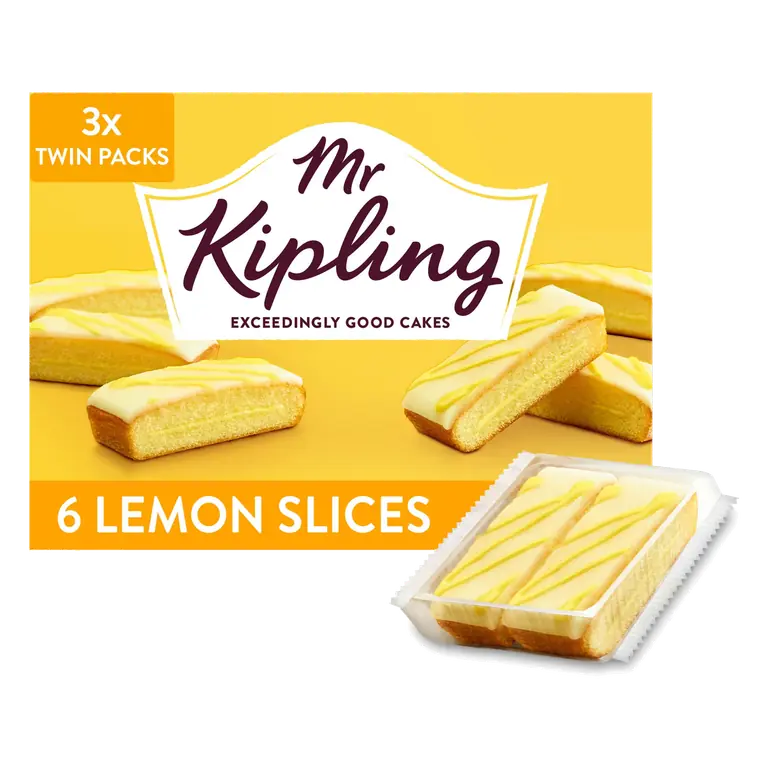 Mr Kipling Lemon Layered Cake Slices 6 Pack