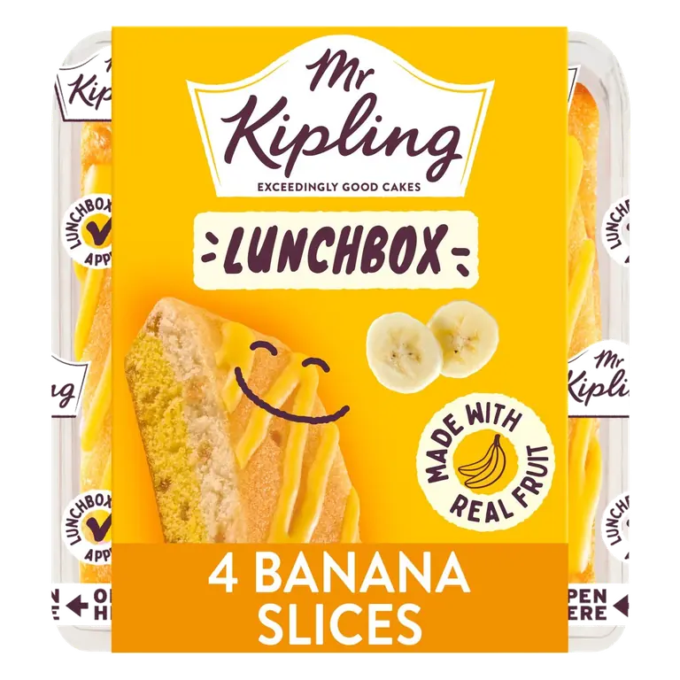 Lunchbox Banana Cake Slices 4 Pack