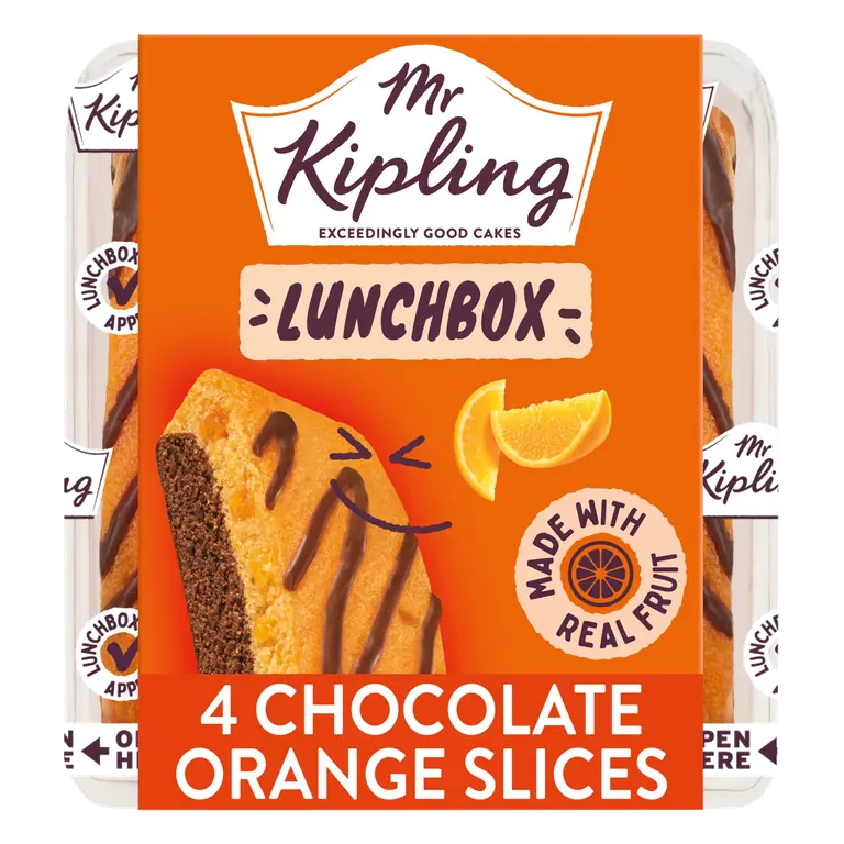 Mr Kipling Lunchbox Chocolate Orange Cake Slices 4 pack