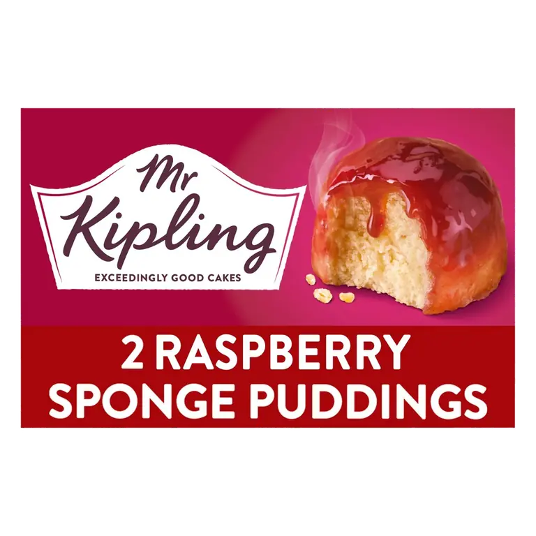 Raspberry Sponge Pudding Cake Dessert Pots 2 x 95g