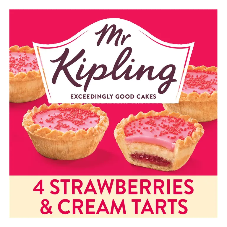 Mr Kipling Strawberries & Cream Tarts 4 Pack