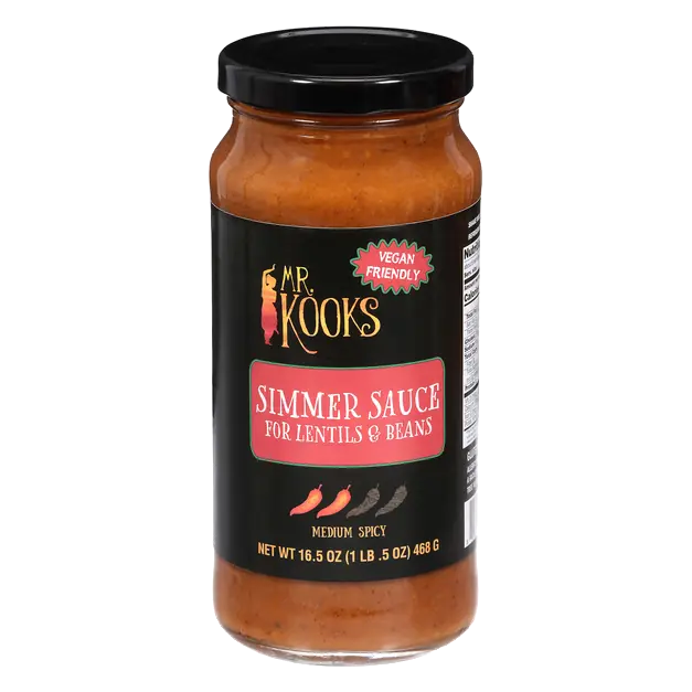 Medium Spicy Simmer Sauce for Lentils & Beans