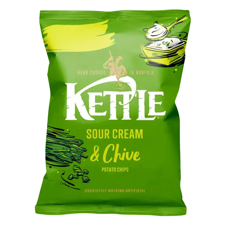 Kettle Sour Cream & Chive Potato Chips 130g