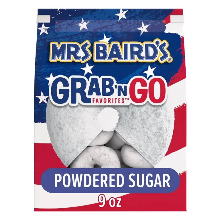 Mrs Baird's Mini Powdered Donuts Bag, 9oz