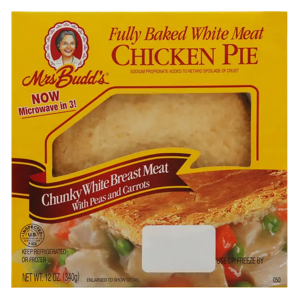 Chicken Pie White Meat with Peas & Carrots Frozen
