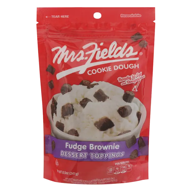Cookie Dough Dessert Toppings Fudge Brownie