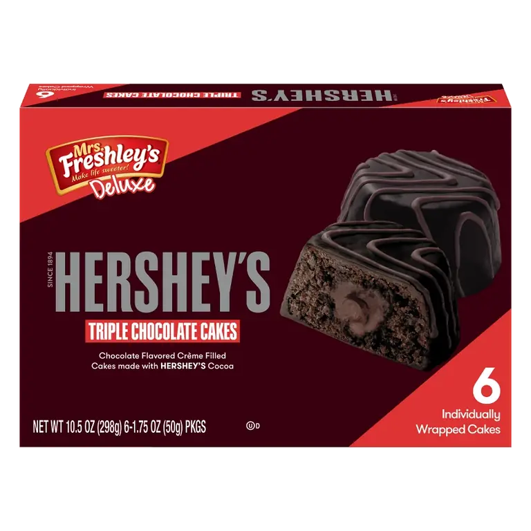 Mrs. Freshley's Deluxe Hershey's Triple Chocolate Cakes, 6ct