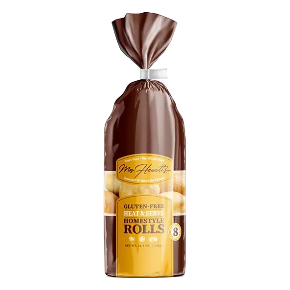 Gluten-Free Heat & Serve Homestyle Rolls, 8 Pack