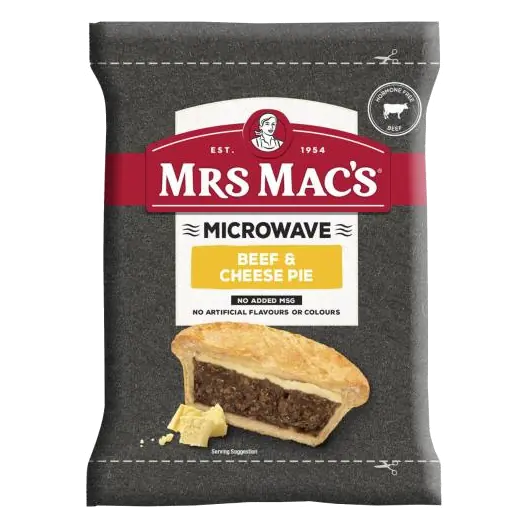 Microwaveable Beef & Cheese Pie