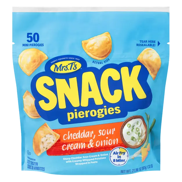 Cheddar Sour Cream & Onion Snack Pierogies - 50 ct Frozen