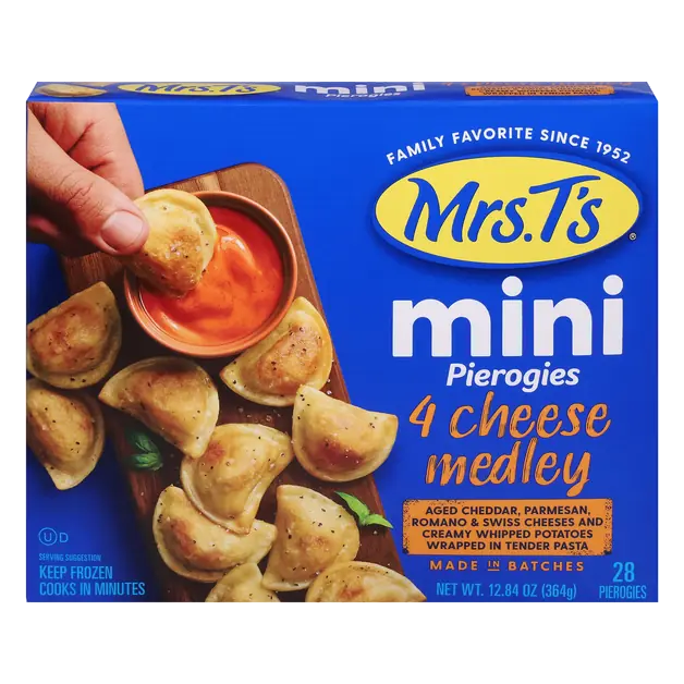 Mini 4 Cheese Medley Pierogies - 28 ct Frozen