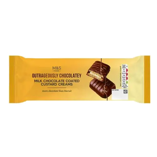 Outrageously Chocolatey Milk Chocolate Coated Custard Cream
