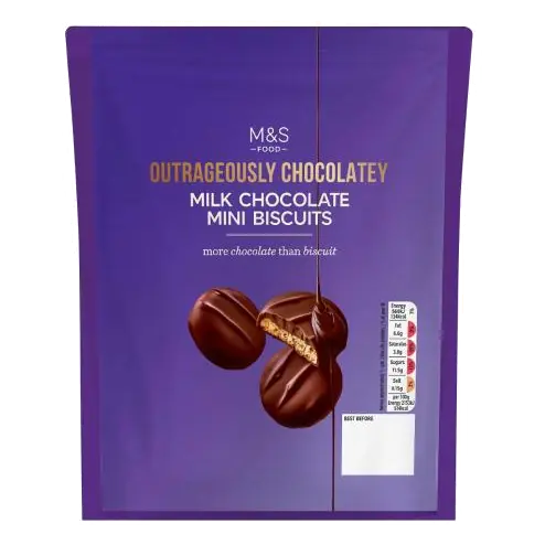 Outrageously Chocolatey Milk Chocolate Mini Biscuits