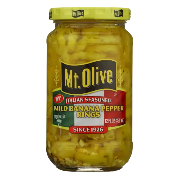 Italian Seasoned Mild Banana Pepper Rings