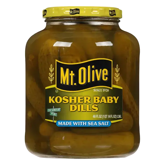 Kosher Baby Dill Pickles made with Sea Salt
