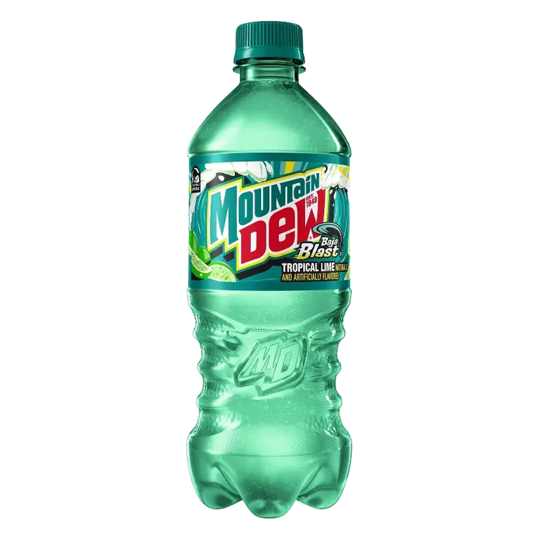 Mountain Dew Baja Blast, 20 fl oz Bottle: Caffeinated