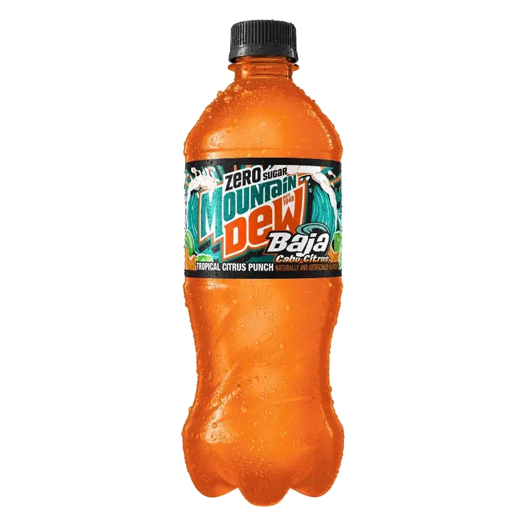 Mountain Dew Zero Sugar Baja Cabo Citrus, 20oz Bottle