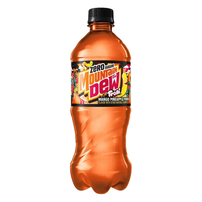 Mountain Dew Zero Trolli Mango Pineapple, 20 fl oz Bottle