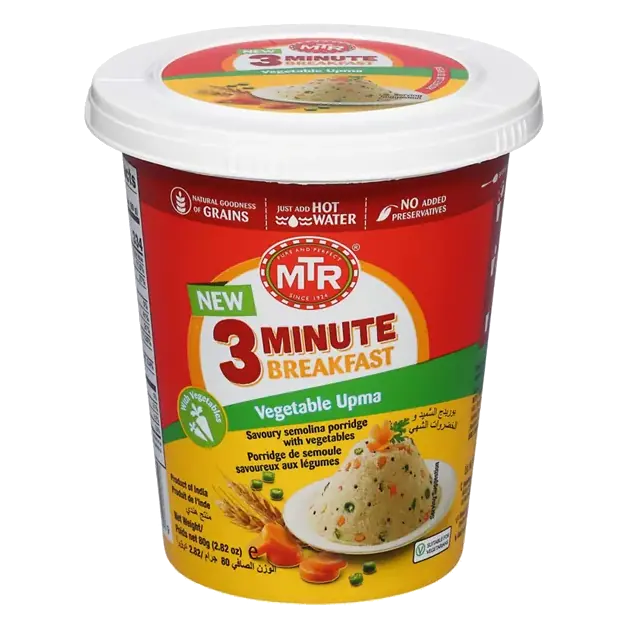 Upma, 3 Minute Breakfast, Vegetable