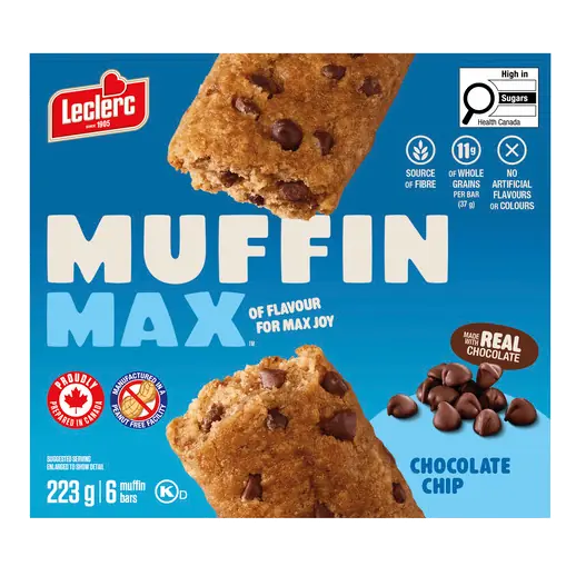 Muffin Max Muffin Bars Chocolate Chip 223 g