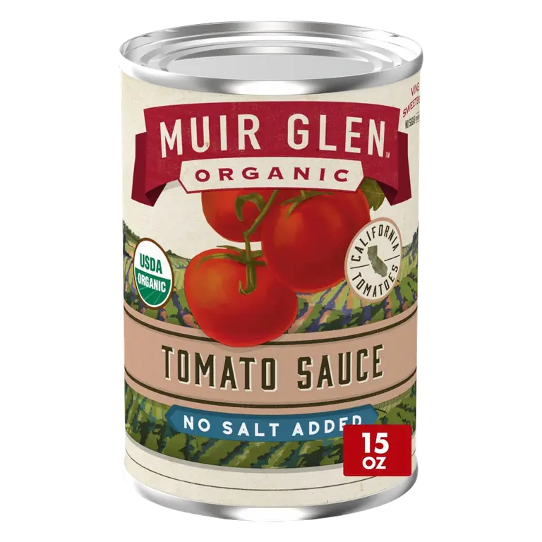 Organic Canned Tomato Sauce with No Salt Added