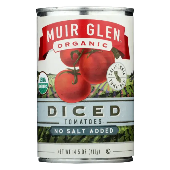 Organic Diced Canned Tomatoes with No Salt Added