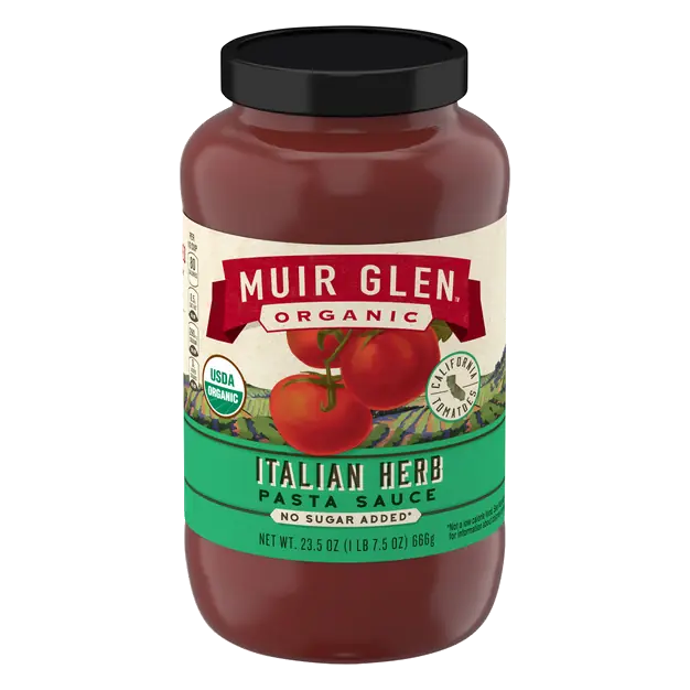 Organic No Sugar Added Italian Herb Pasta Sauce