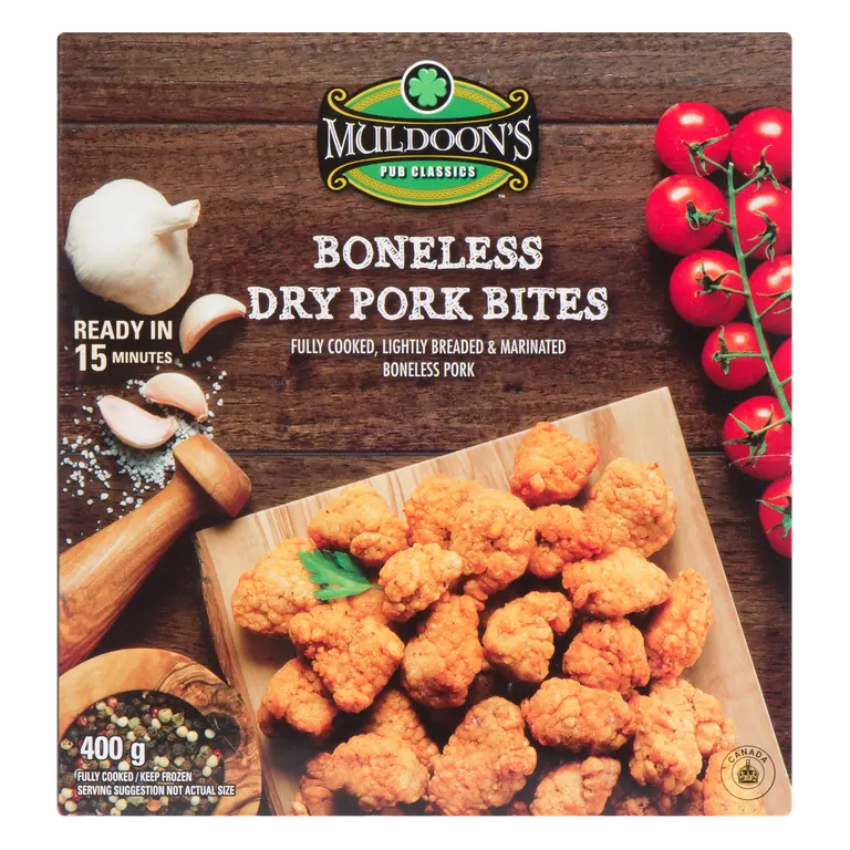 Muldoon's Pub Frozen Classics Dry Boneless Pork Bites 400 g
