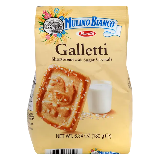 Galleti Shortbread Cookies with Sugar Crystals