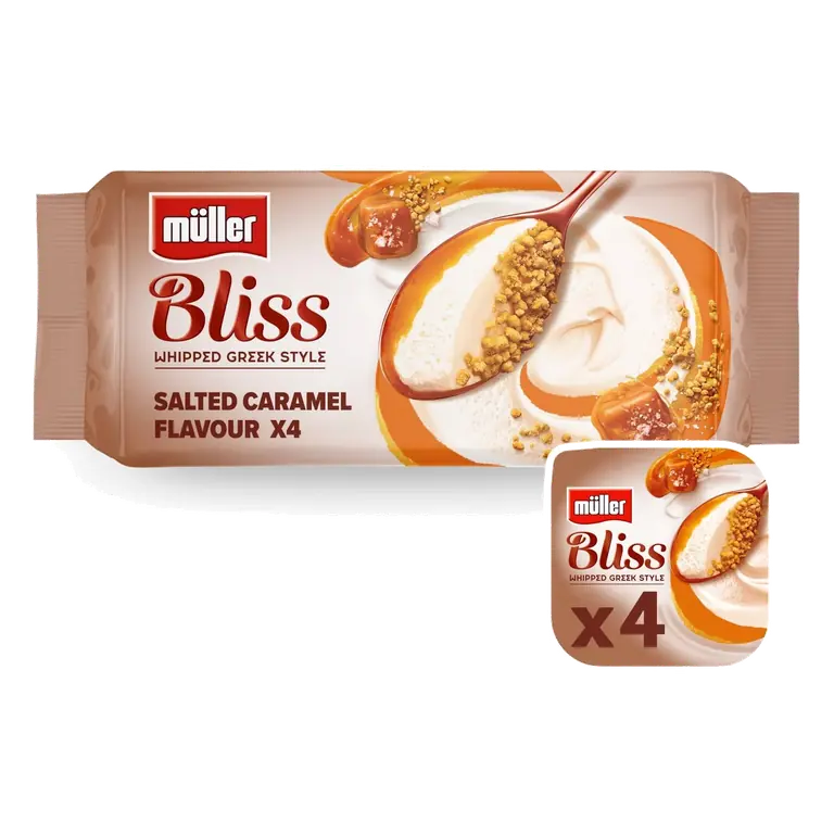 Bliss Greek Style Salted Caramel Yogurt 4x100g