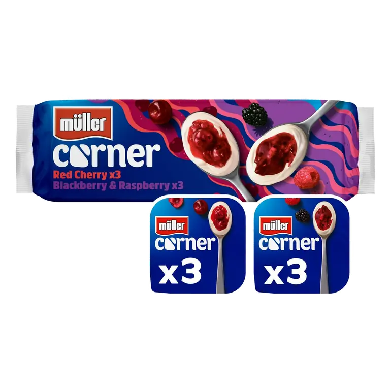 Corner Mixed Red Fruits Yogurts 6x136g