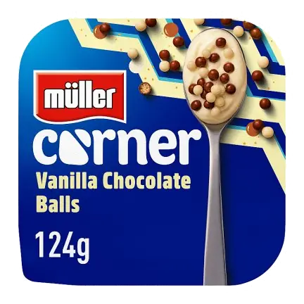 Fruit Corner Vanilla with Chocolate Balls Yogurt Single