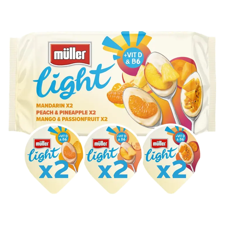Light Fat Free Citrus Fruits Yogurt 6x140g