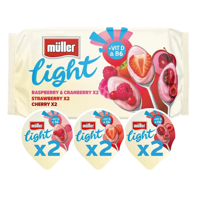 Light Fat Free Red Fruits Yogurt 6x140g