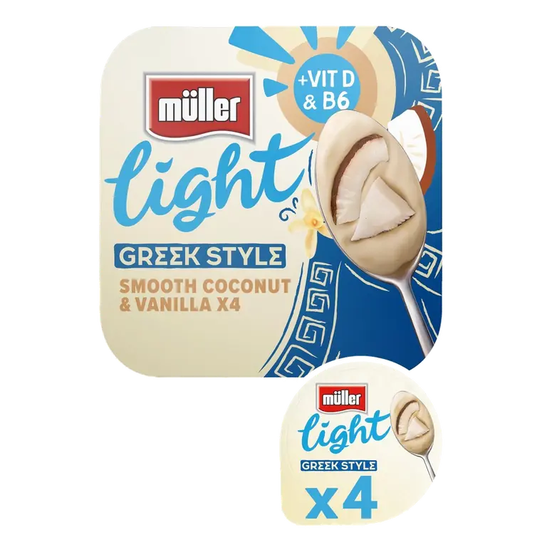 Light Greek Style Coconut with Vanilla Yogurt