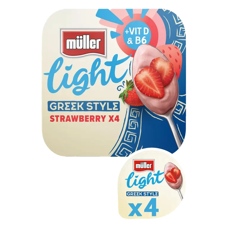 Müller Light Greek Style Strawberry 4 x 115g (460g)