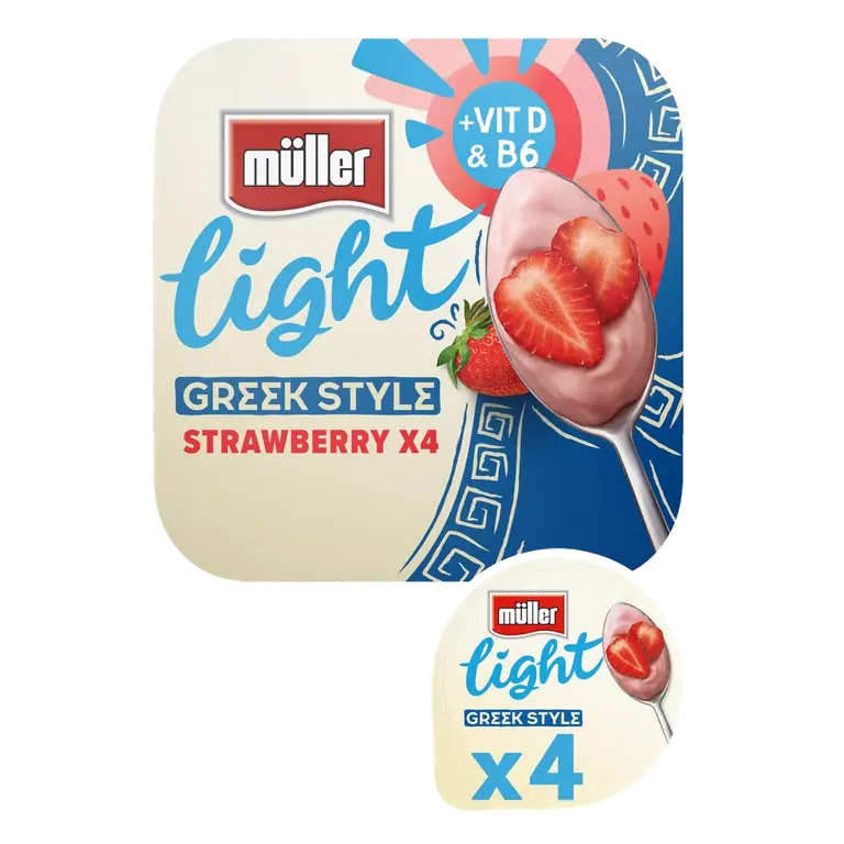 Light Greek Style Strawberry Yogurt
