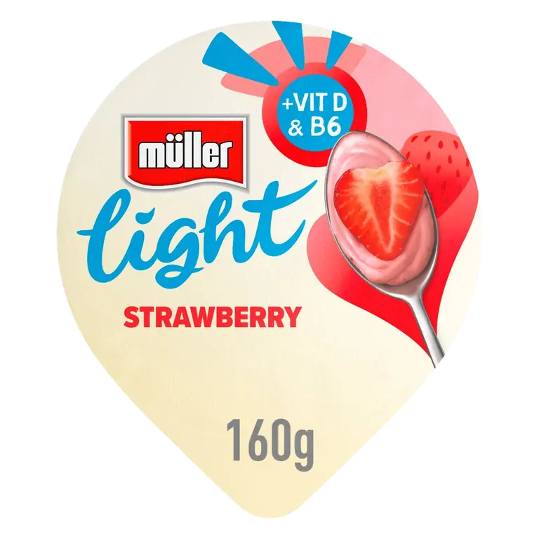 Light Strawberry Fat Free Yogurt 160g