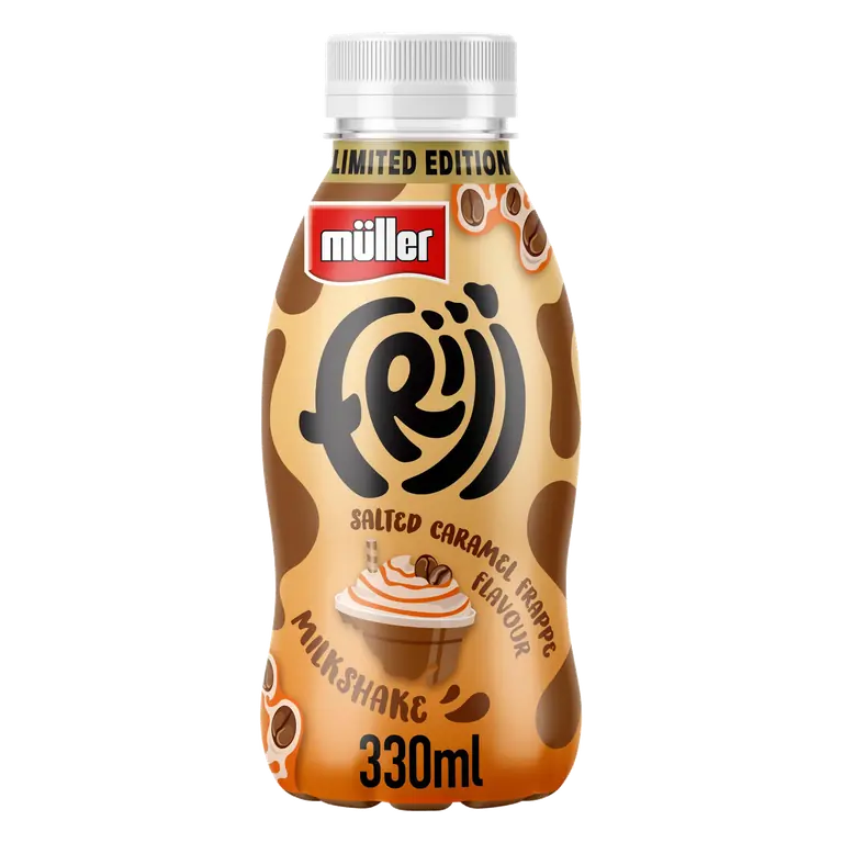 Müller Limited Edition Frijj Salted Caramel Frappe Flavour Milkshake 330ml
