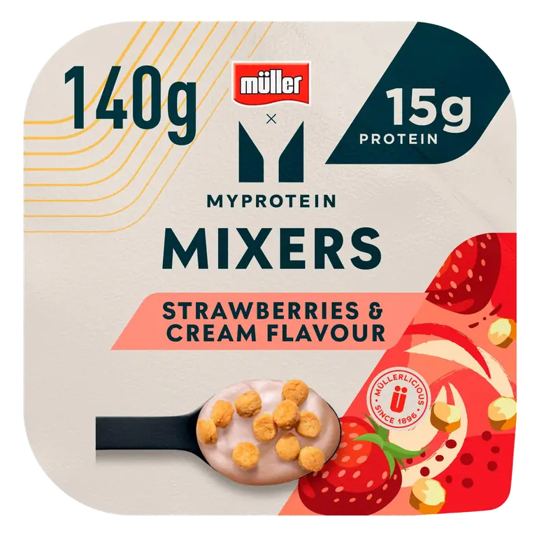 Müller Myprotein Strawberries & Cream Flavour Mixers 140g