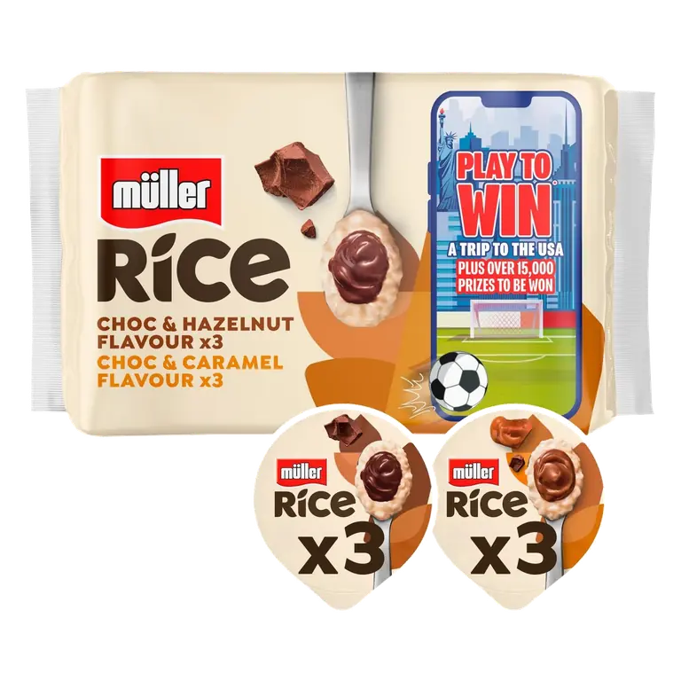 Rice Chocolate Hazelnut and Caramel Low Fat Dessert 6x170g