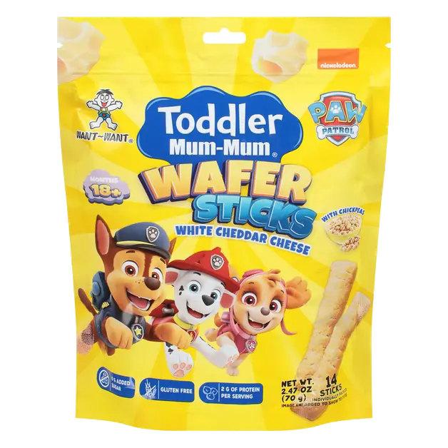 Toddler Paw Patrol White Cheddar Cheese Wafer Sticks 18+m