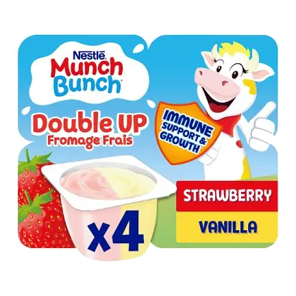 Double Up Fromage Frais Strawberry & Vanilla Kids Yogurts