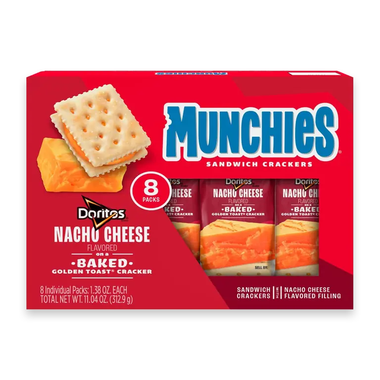 Nacho Cheese Flavored Sandwich Crackers