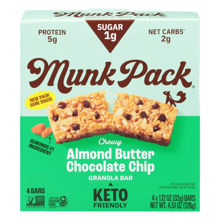 Almond Butter Cocoa Chip Keto Granola Bar