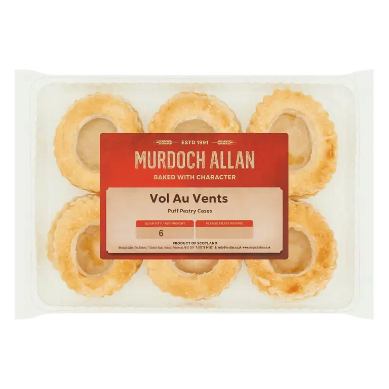 Allan Vol Au Vents 6 Puff Pastry Cases