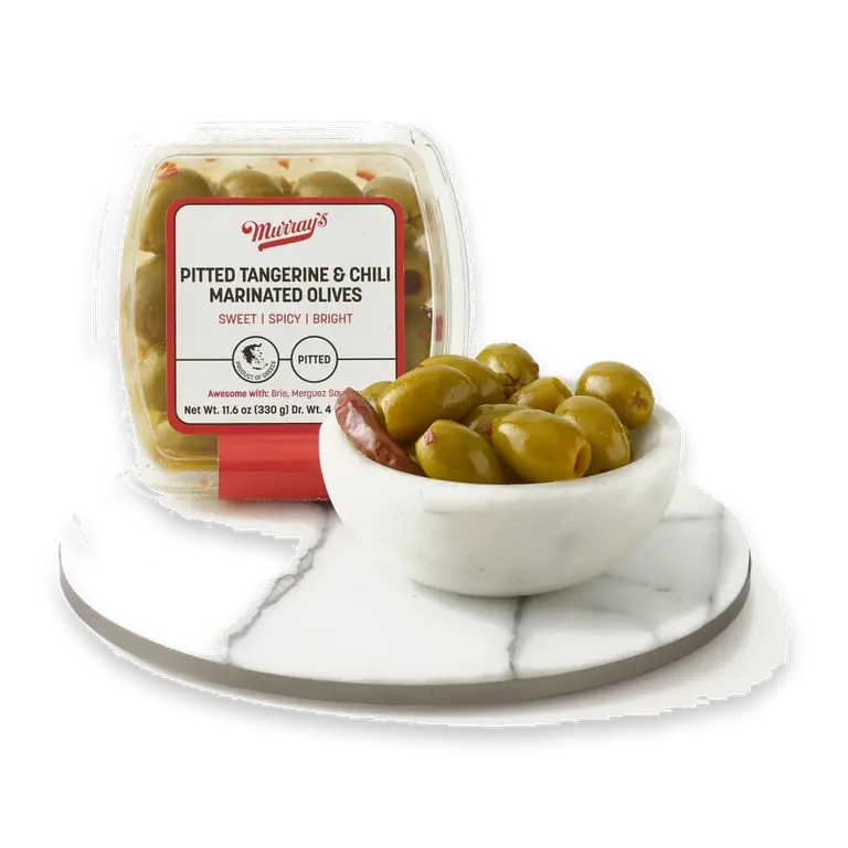 Pitted Tangerine & Chili Marinated Olives