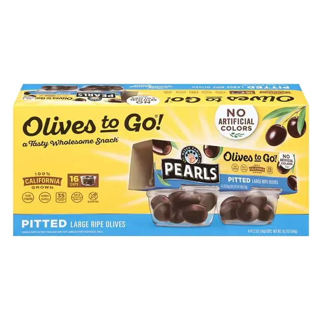 Olives To Go!, Black Pitted Large California Ripe Olives